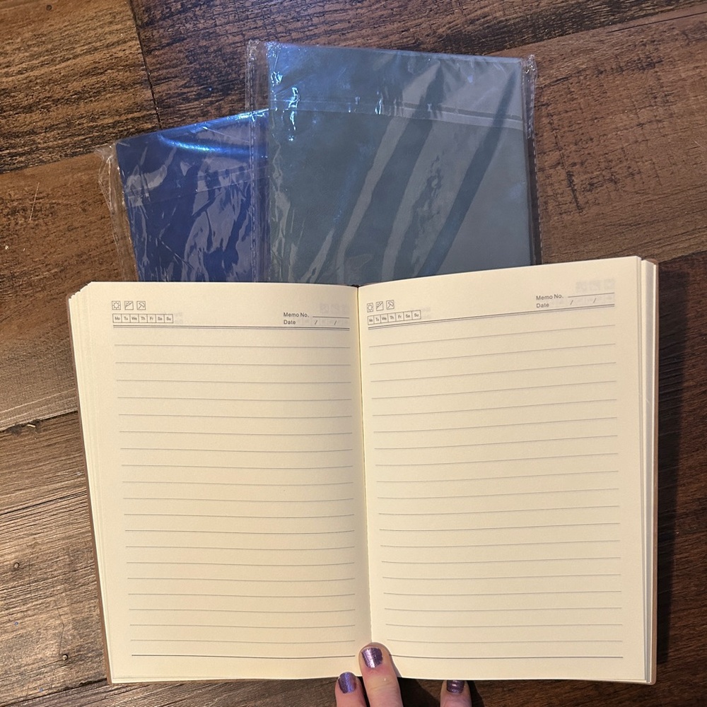 Blue and Cream Notebook Set